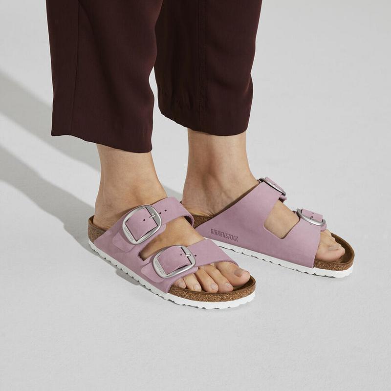 Birkenstock Big Přezkou Nubuck Læder Arizona Dame Lilla | DK 470AHK